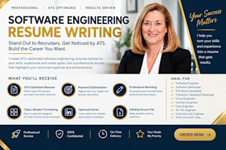 write an ats optimized software engineer and tech resume