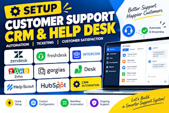 zendesk freshdesk intercom zoho gorgias desk help scout hubspot crm automation