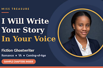 ghostwrite your romance ya or coming of age fiction