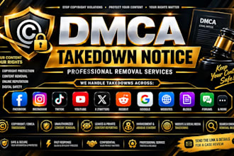 send dmca takedown notice to facebook tiktok reddit youtube