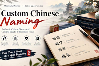 create authentic chinese names for brand or personal use