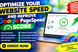 optimize your website speed and improve google page speed score