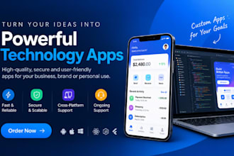 design app log and modern technology crypto cyber security tech startup website