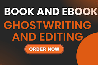 be your ebook and book ghostwriter for non fiction books