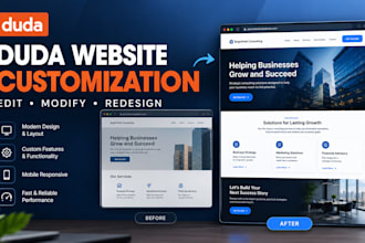 customize, modify and redesign your duda website