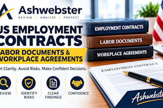 review US employment contracts, labor documents, and workplace agreements
