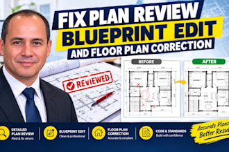 do fix plan review blueprint edit and floor plan correction