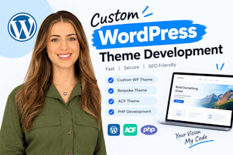 develop custom wordpress theme, custom wp theme, bespoke theme, acf theme, php