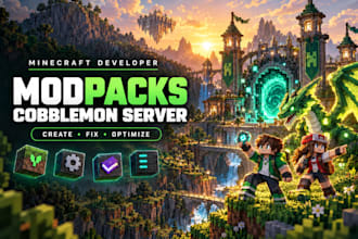 create or fix minecraft map modpacks mod cobblemon server setup update old mods