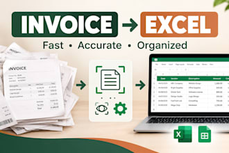 extract invoice and receipt data into excel or google sheets