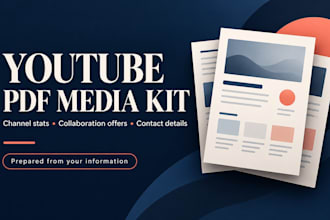 design a professional youtube media kit PDF for brands