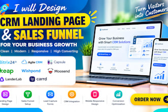 design bitrix24 agile capsule keap wishpond moosend landerlab carrd CRM landing