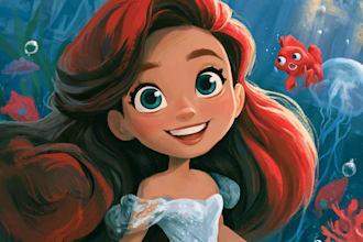 do disney cartoon illustration for you