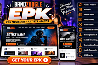 create a professional bandzoogle epk for musicians and artists