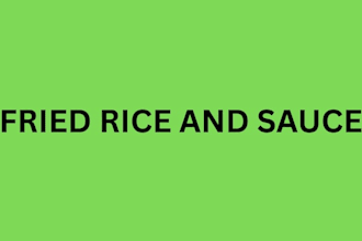 fried rice and sauce fried rice and sauce