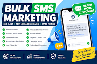 send bulk sms marketing, text message, sms blast and sms campaign