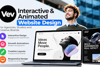 vev website design for interactive and animated creative sites