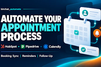 automate hubspot or pipedrive CRM appointment booking and follow up