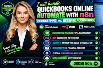 handle quickbooks online automate with n8n bookkeeping and netsuite accounting