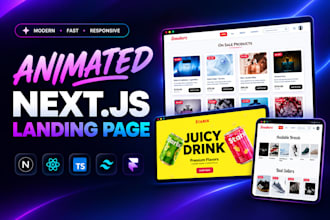 build an animated next js landing page with framer motion