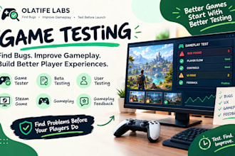 game testing beta testing game tester user testing gameplay feedback steam game