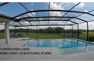prepare florida pool cage wind load structural plans for permit