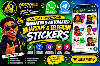 do animated whatsapp and telegram sticker for you
