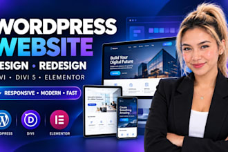 design or redesign, responsive wordpress website with divi, divi 5 or elementor
