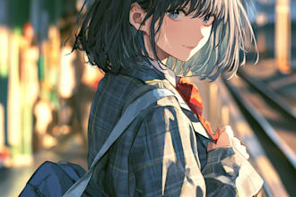 anime character an illustration and anime character