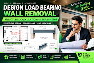 do load bearing wall removal, structural calculations and beam sizing