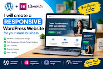 create a responsive wordpress website for your small