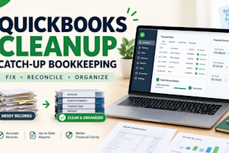 clean up and catch up your quickbooks bookkeeping