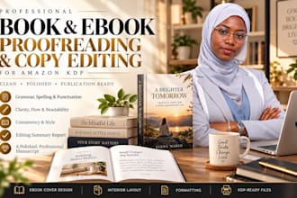 proofread and copy edit your amazon KDP ebook manuscript