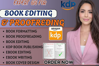 edit and format your book for amazon kdp and kindle