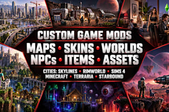 mod cities skylines, rimworld, arma 3, minecraft, terraria, sims 4, starbound