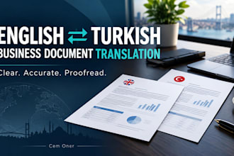 translate english and turkish business documents