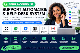 zendesk dkim freshdesk freshservice intercom gorgias kustomer support automation