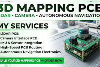 3d mapping device pcb design for lidar camera and autonomous navigation systems