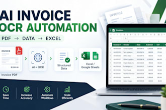 automate invoice PDF data extraction to excel with ai and ocr