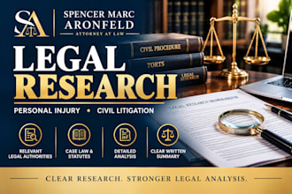 conduct legal research for personal injury and civil litigation matters