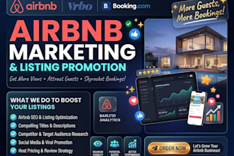 advertise airbnb, booking, vrbo listing, airbnb seo for airbnb booking