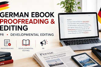 be your german ebook proofreader developmental editor german ebook PR specialist