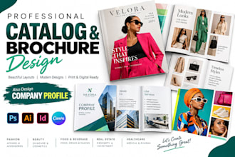 design digital fashion product catalog, magazine, fashion sales brochure design