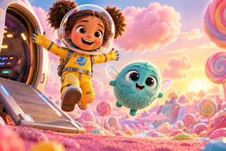 create 3d kids animation, 3d pixar style cartoon video, ai kids video animation