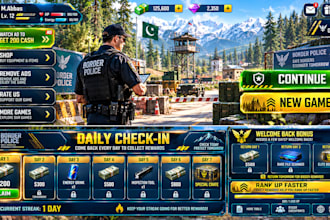 design professional game UI UX for mobile and PC games