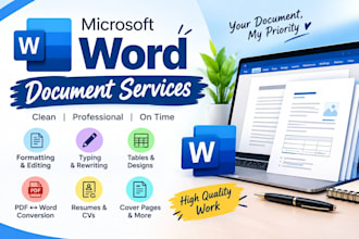 professionally format ms word documents and reports