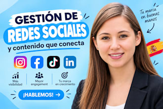 manage your social media and create engaging content in spanish
