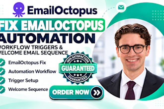 fix emailoctopus automation workflow triggers and welcome email sequence