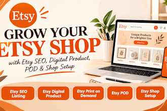 grow etsy shop, etsy SEO, digital product, pod shop setup