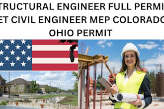 structural engineer full permit set civil engineer mep colorado, ohio permit